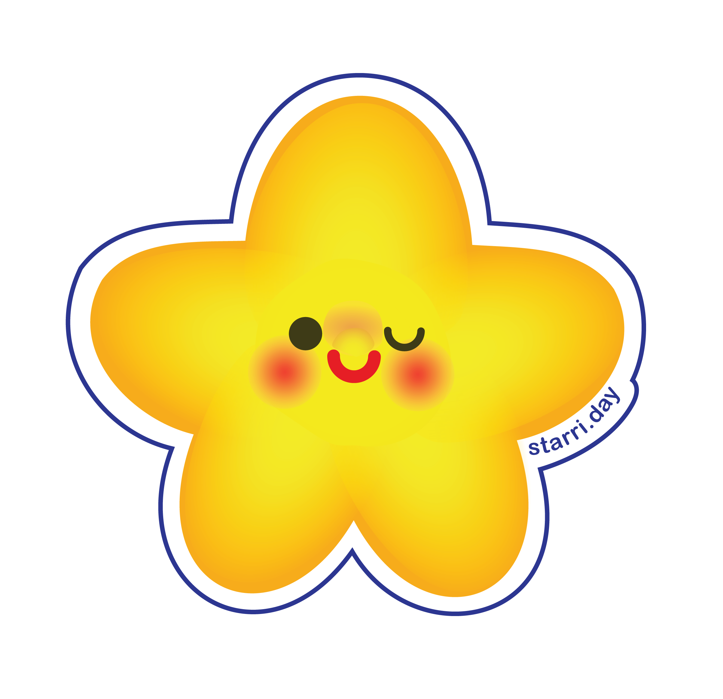 starri.day winky face sticker