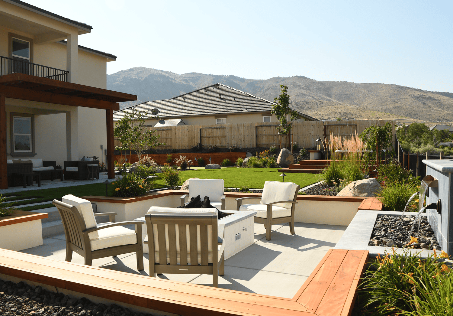 Contemporary Modern Backyard Design With Clean Lines in Scottsdale, AZ