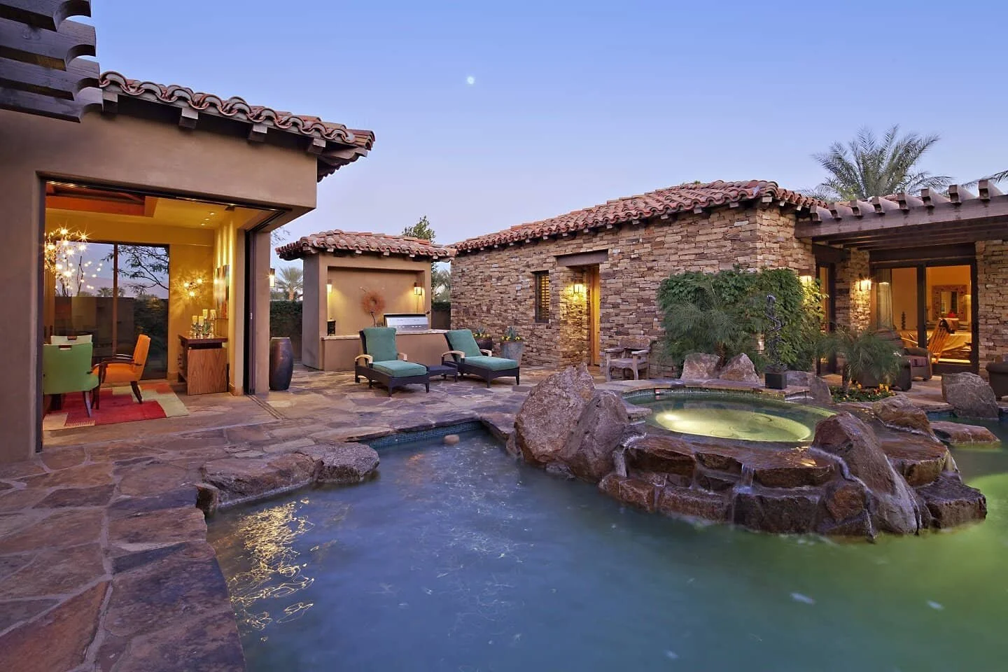 Southwest Native Outdoor Living With Earth Tones in Cave Creek, AZ