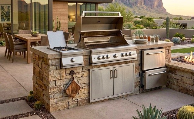 custom outdoor kitchen