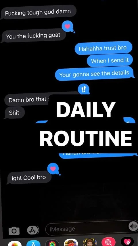 Screenshot of a text message conversation with casual and humorous banter, including stickers.