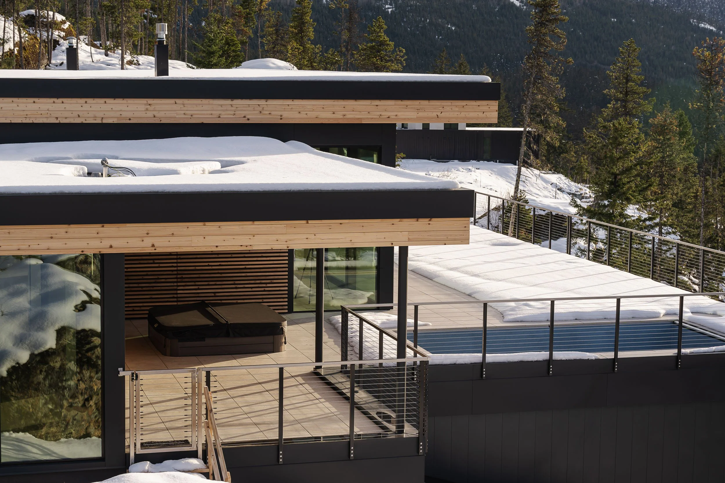 Warbler Residence exterior dusk twilight architectural photography