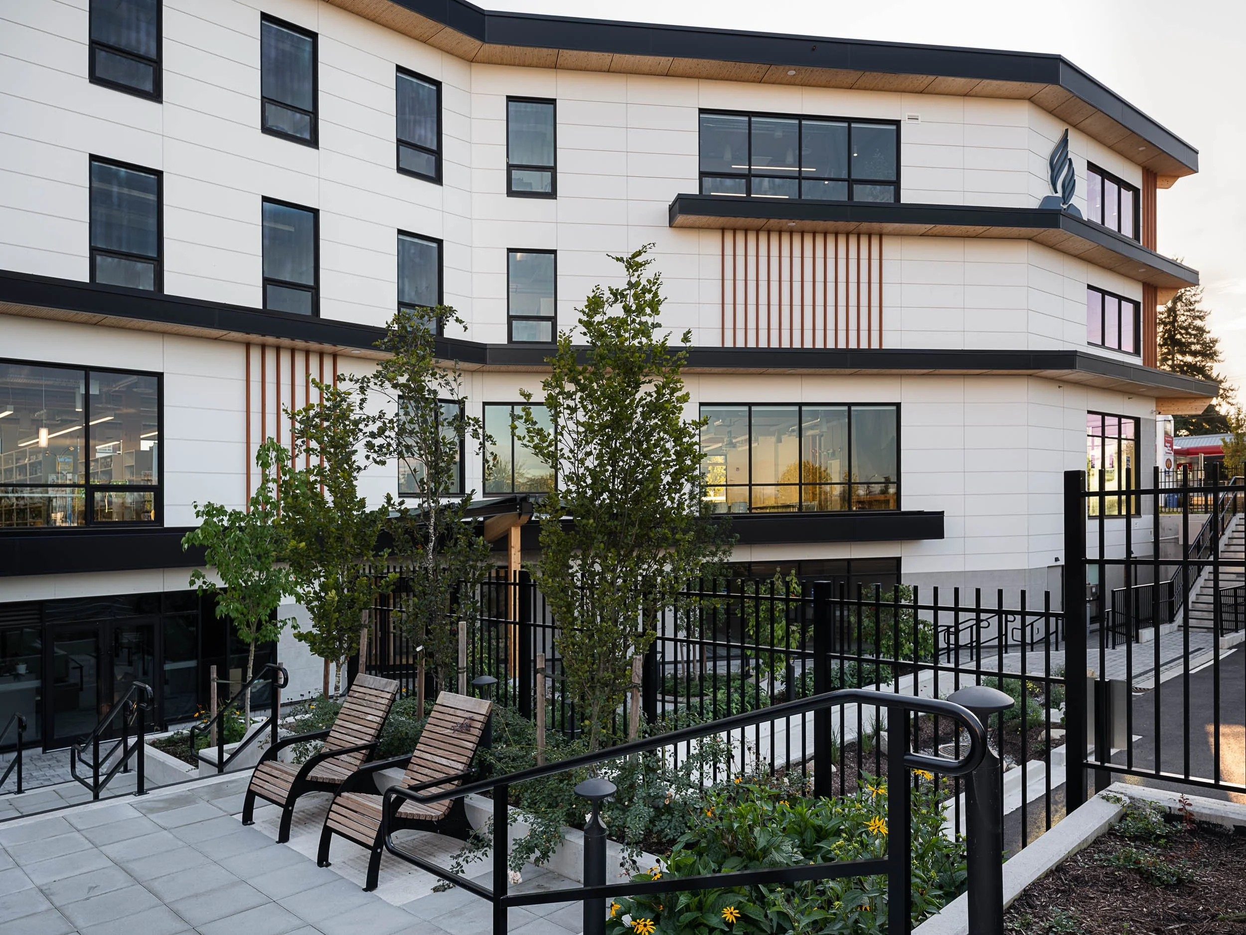 SDA Headquarters night exterior