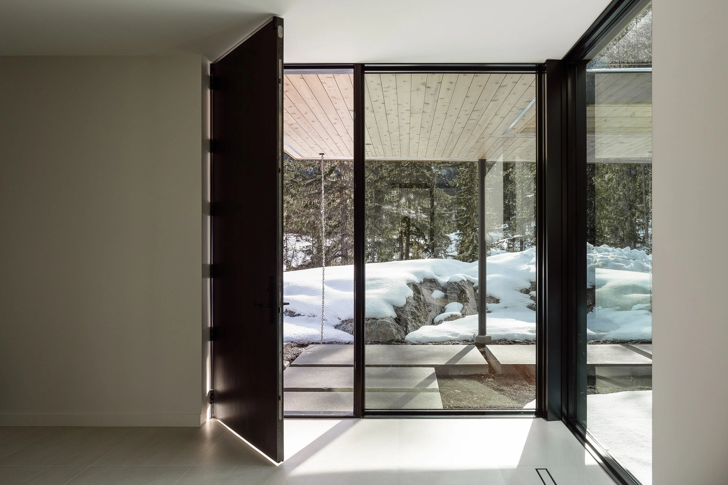 Warbler Residence custom millwork detail showing craftsmanship and material quality