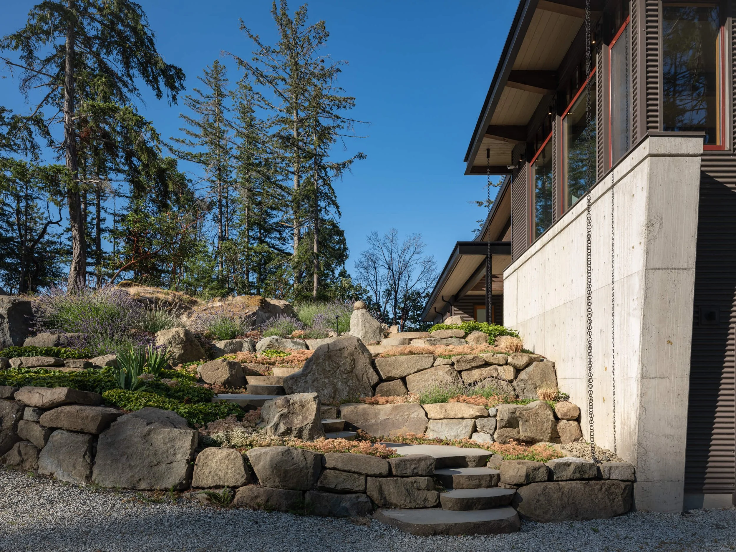 salt-spring-island-residence-rock-garden-steps-and-rain-chain-architectural-photographer-matt-anthony.jpg