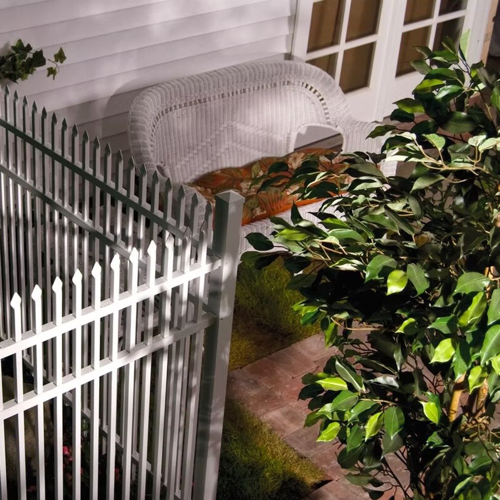 Detail of aluminum fence in Westchester County, NY