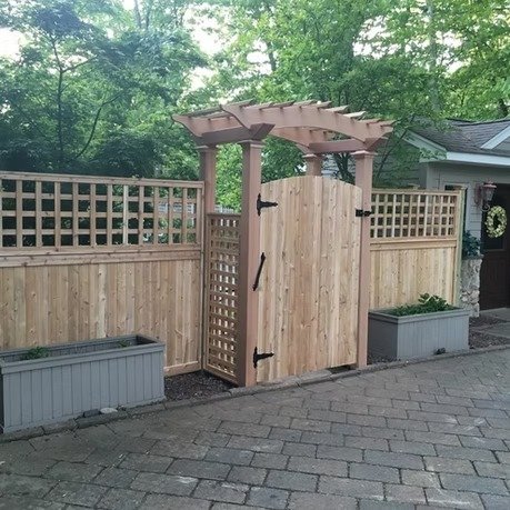 Example of wood fence in Union County, NJ