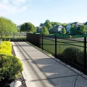 Sidewalk aluminum fence in Westchester County, NY