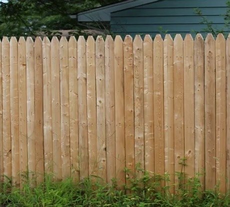 Simple wood fence in Union County, NJ