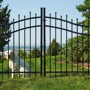 Entrance of aluminum fence in Westchester County, NY