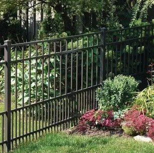 Little garden with aluminum fence in Westchester County, NY