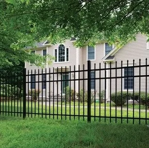 Alluminum fence by the trees in Westchester, Orange & Rockland County, NY
