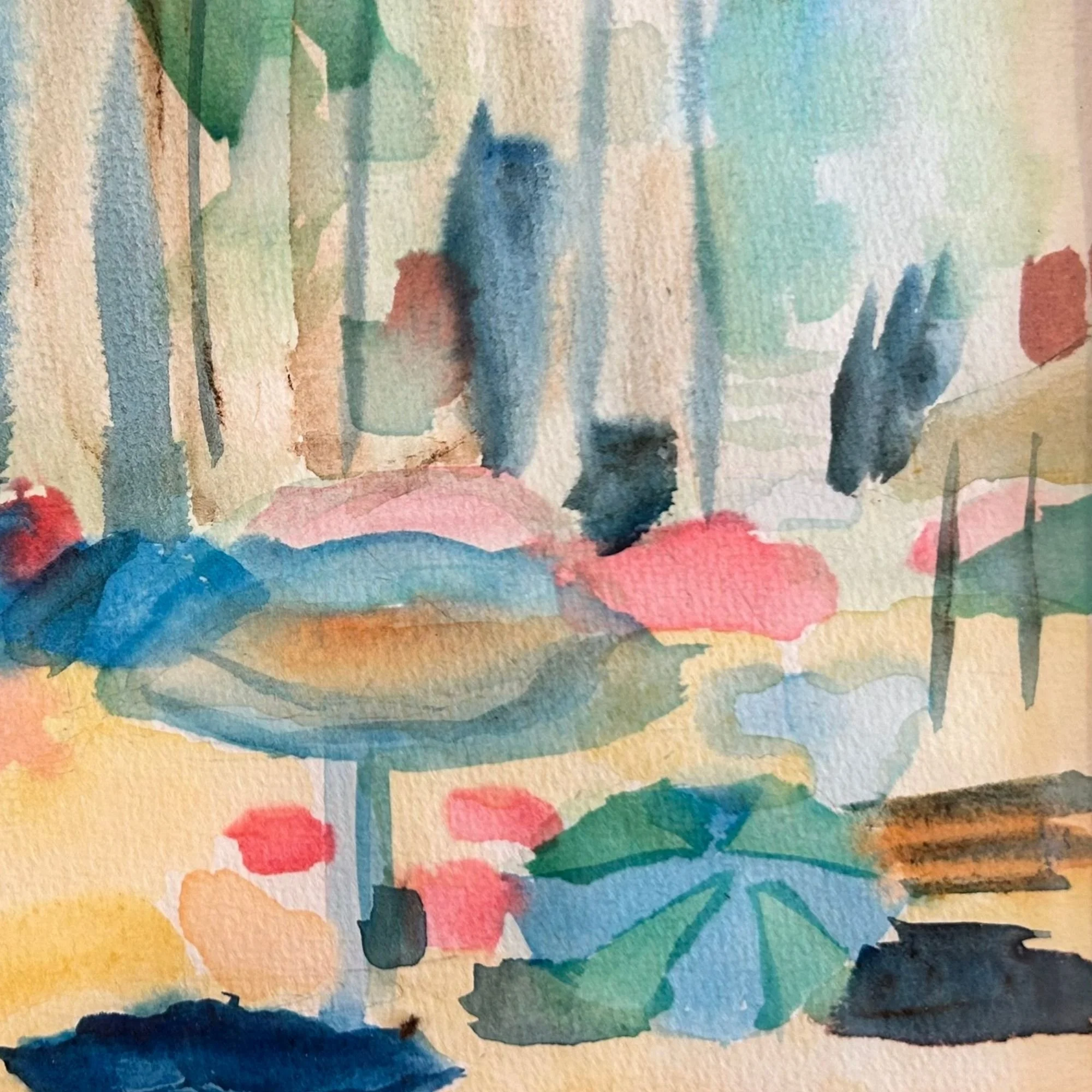 Beach Day. Watercolor on Paper. 5 x 7 inches. Original available. 