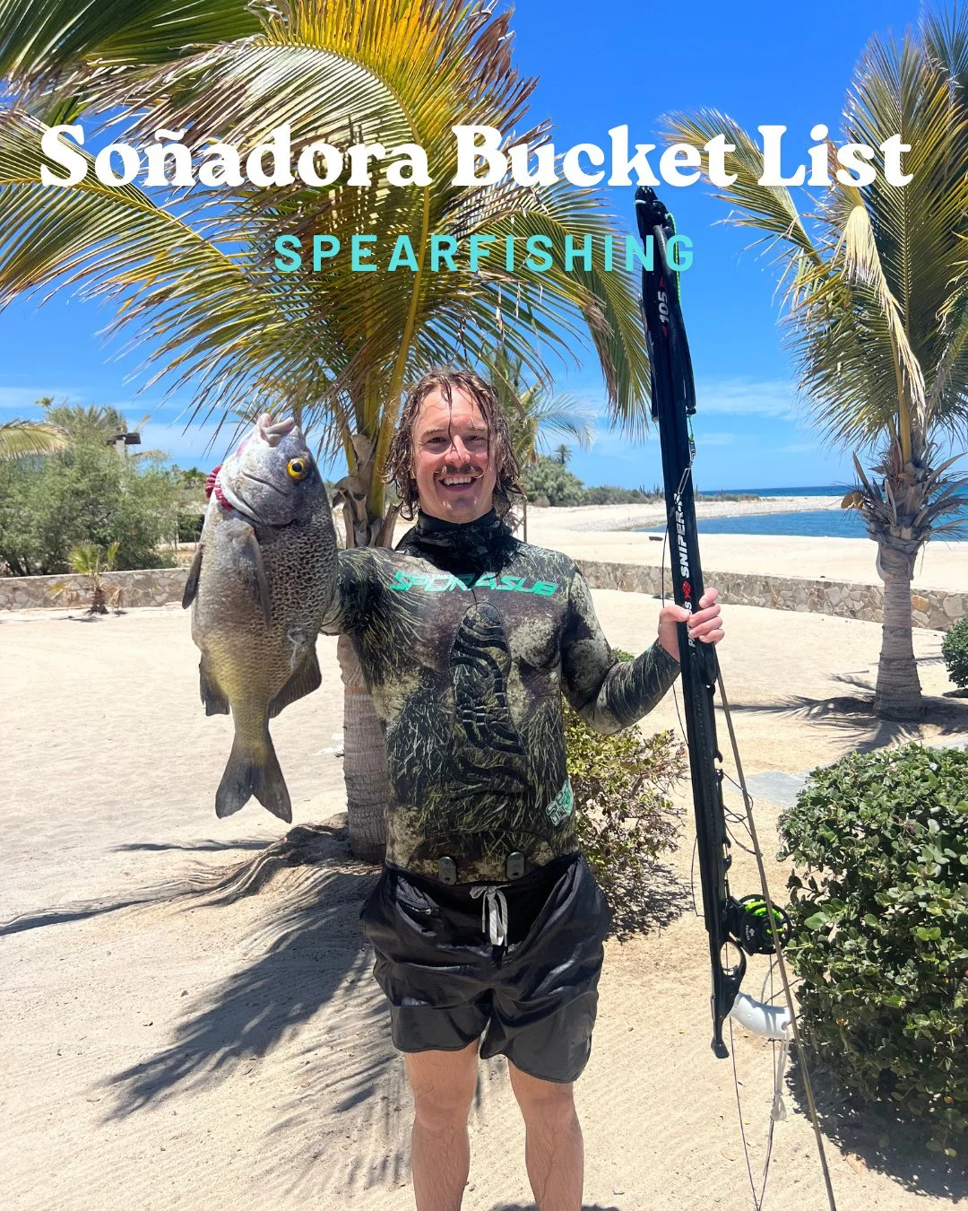 So&ntilde;adora Resort Bucket List: Spearfishing in the Sea of Cortez, either off the boat or right off the shore 🐟⁠