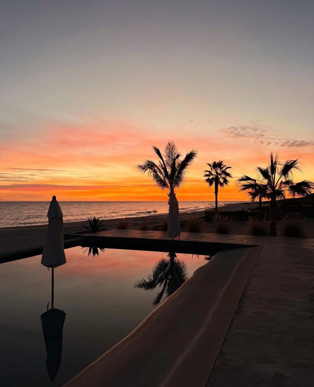 A stunning sunset over the infinity pool and the Sea of Cortez.⁠
⁠
Experience it for yourself, sonadoraresort.com ⁠
⁠
#LuxuryTravel #HiddenGem #Oceanfront #TravelMexico #ResortLife #WellnessTravel⁠