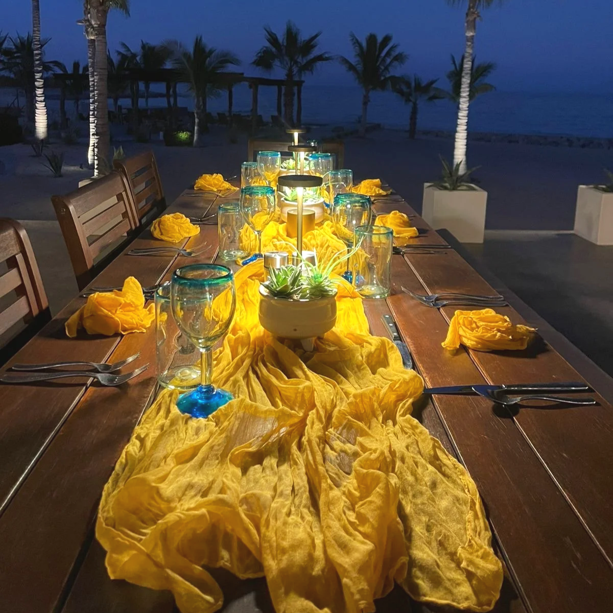 Dinner Setting at Night