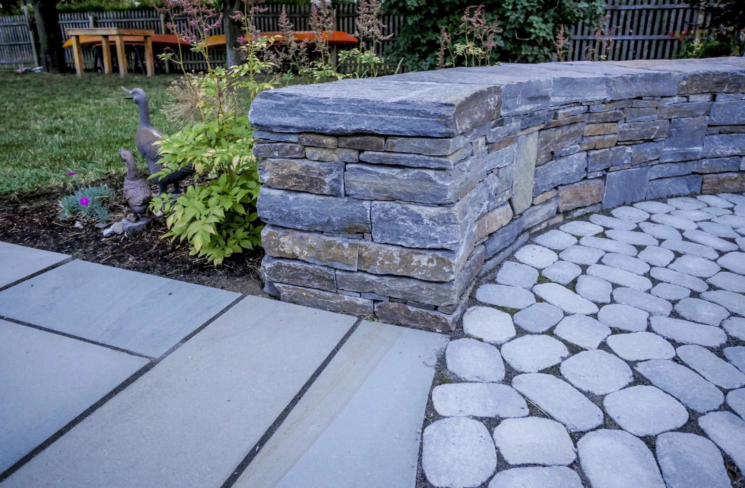 Retaining wall and paver walkways in Pittsburgh, PA