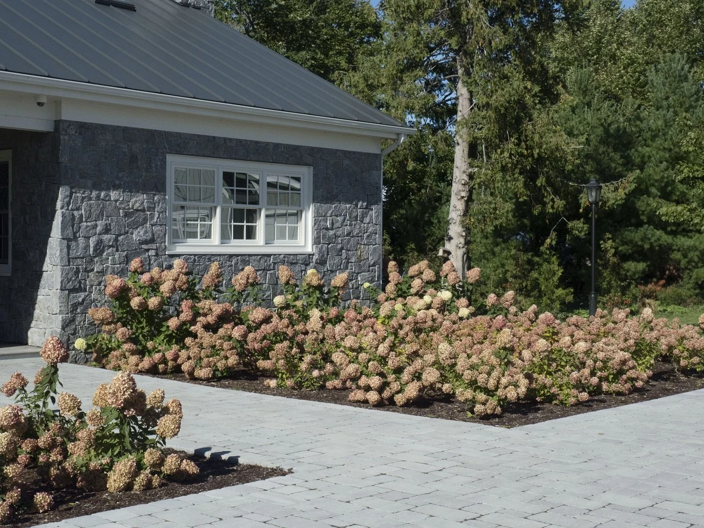 Paver entrance walkway and plantings in Pittsburgh, PA