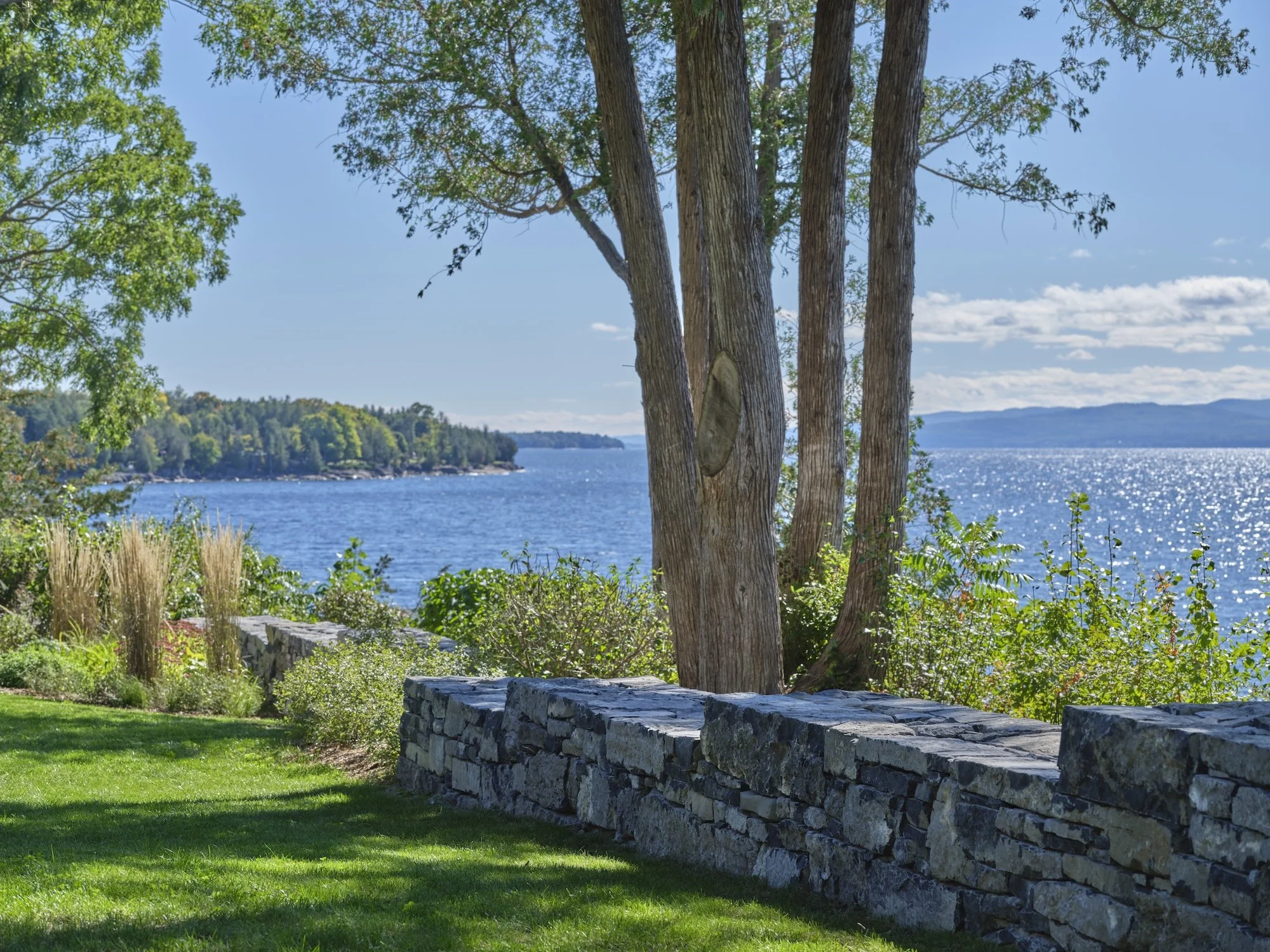 Retaining wall at waterfront property in Pittsburgh, PA