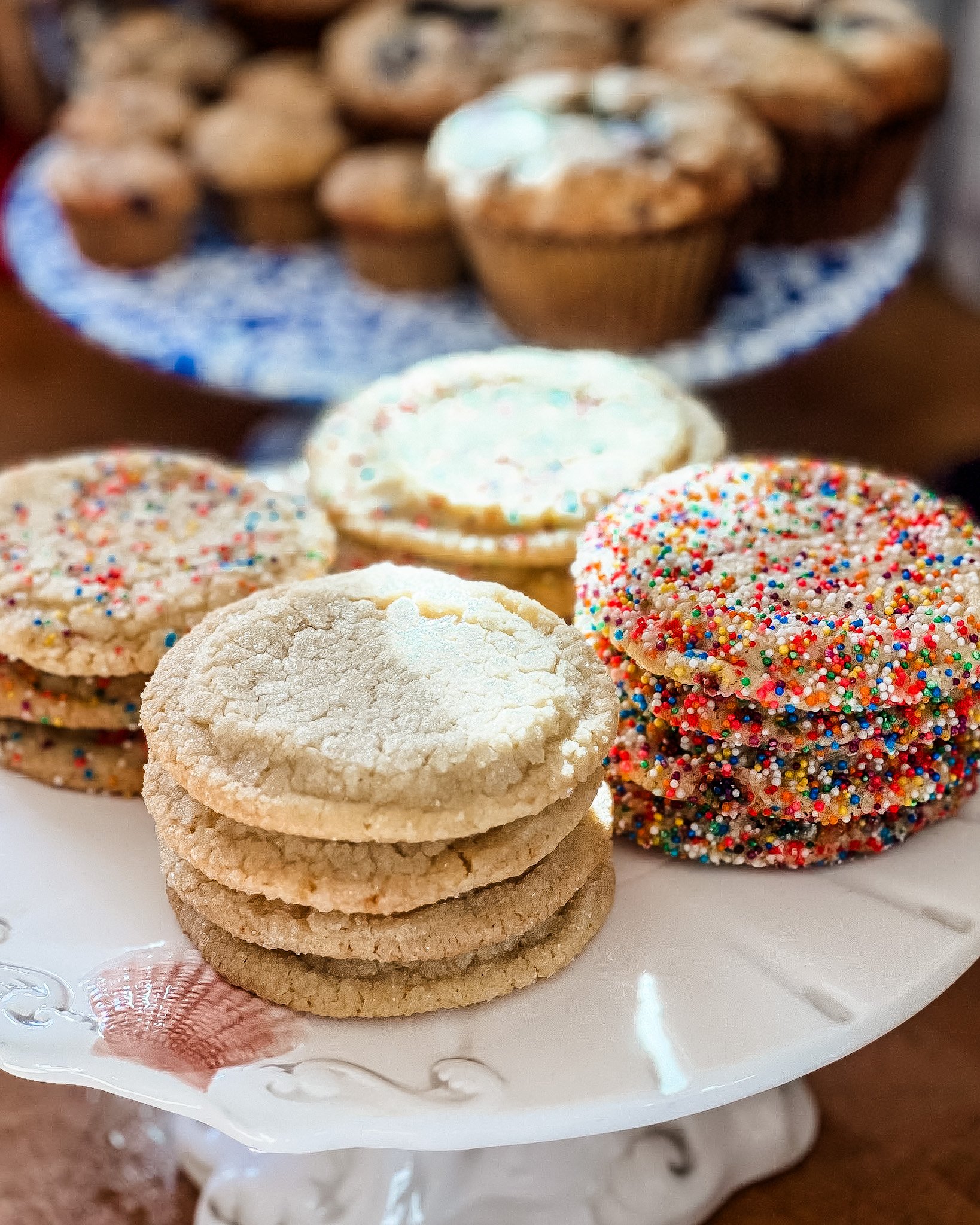 Chewy Sugar Cookies and Sprinkle Sugar Cookies