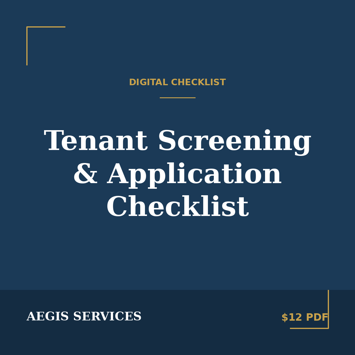 Tenant Screening & Application Checklist
