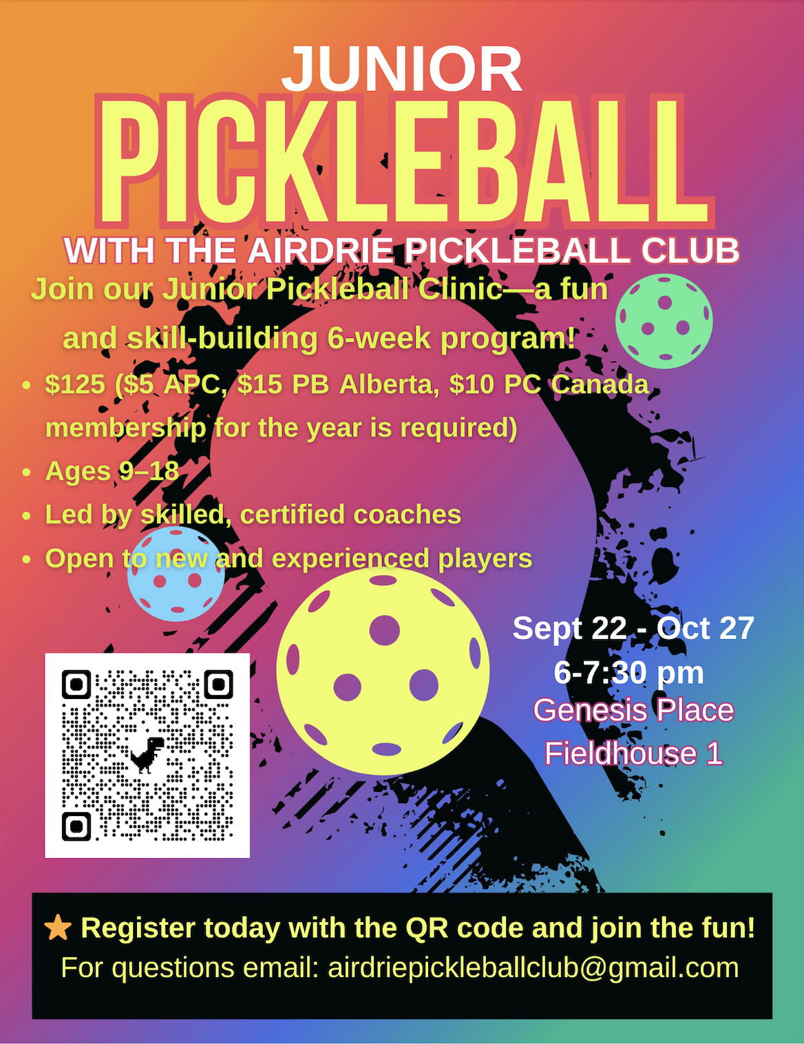 Junior Pickleball w/ Airdrie Pickleball Club
