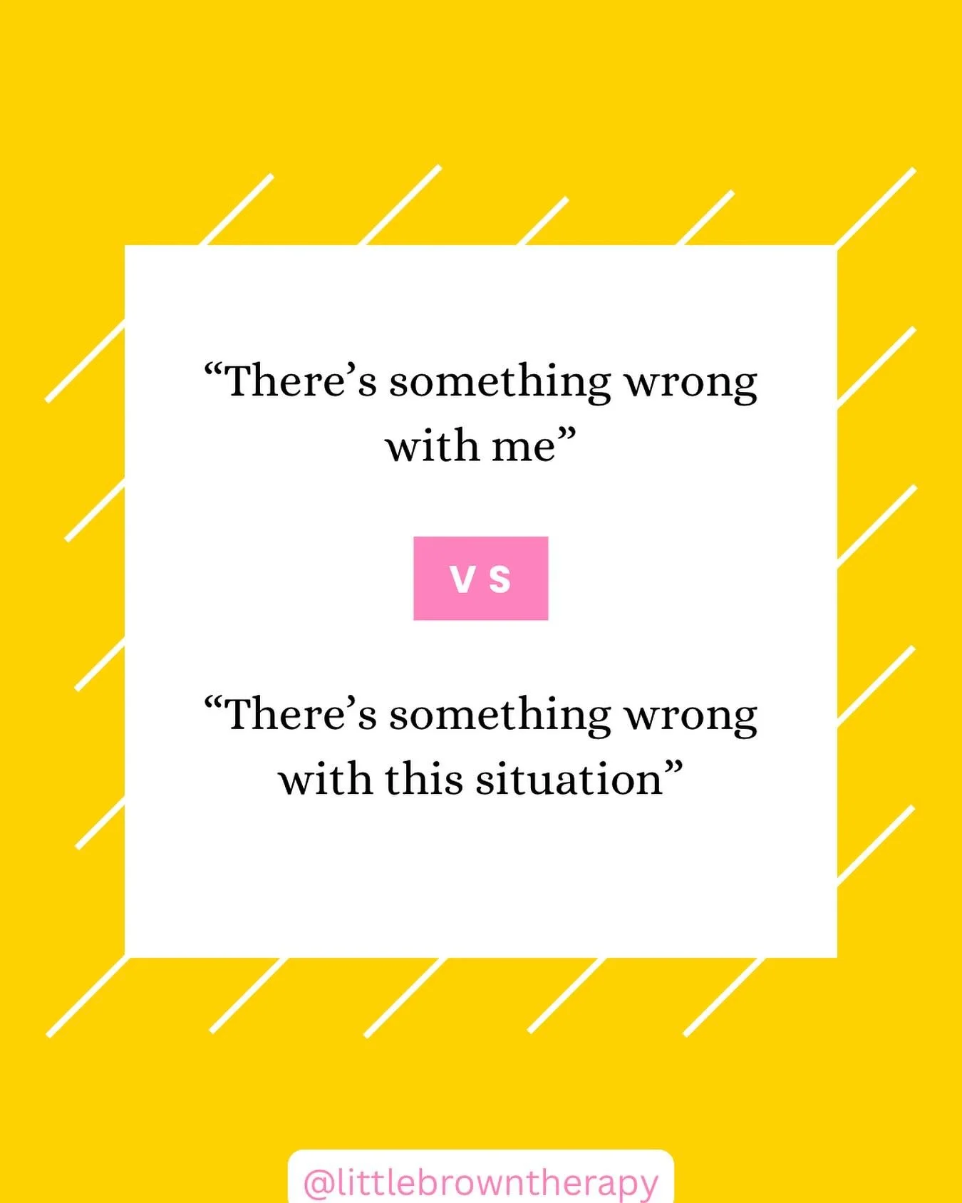 Trauma can cause us to blame ourselves instead of questioning the situation causing us harm💔

This is because blaming ourselves gives us a fault sense of control. Have you ever thought &ldquo;if I change my behavior, they will treat be better?&rdquo