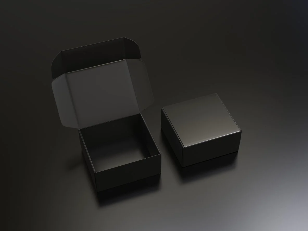 All black discreet shipping box