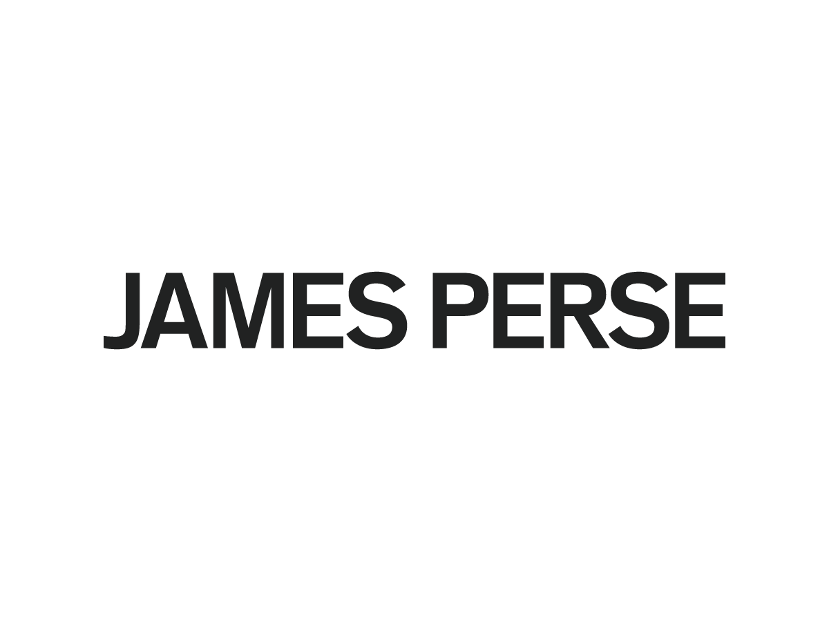 The text 'JAMES PERSE' in bold black capital letters on a white background.