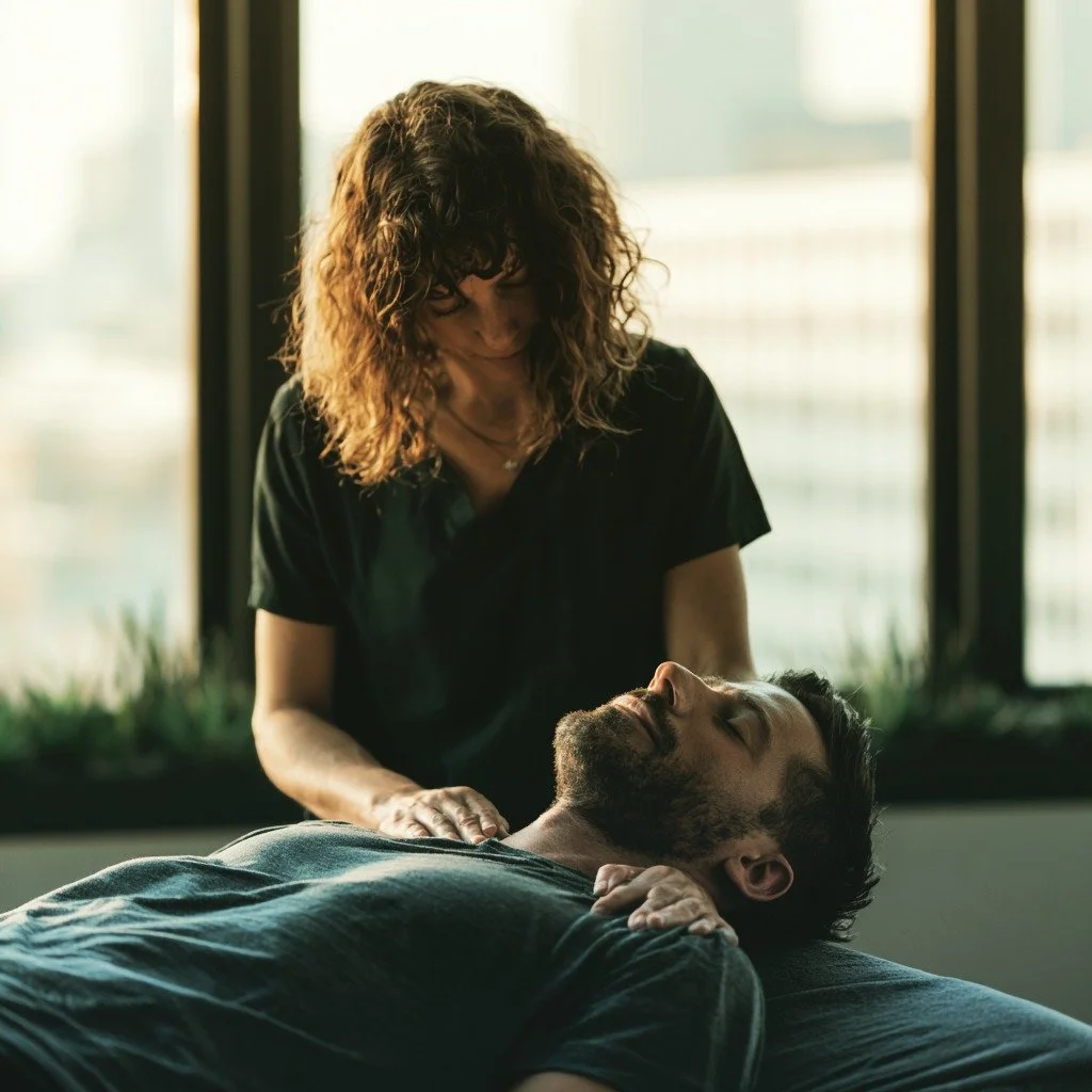 Anxiety is not a character flaw.

It is a nervous system that learned to stay ready, that never got the signal that it was okay to rest.

Somatic therapy works with that part of you, the part that is still bracing,
still waiting for the other shoe to