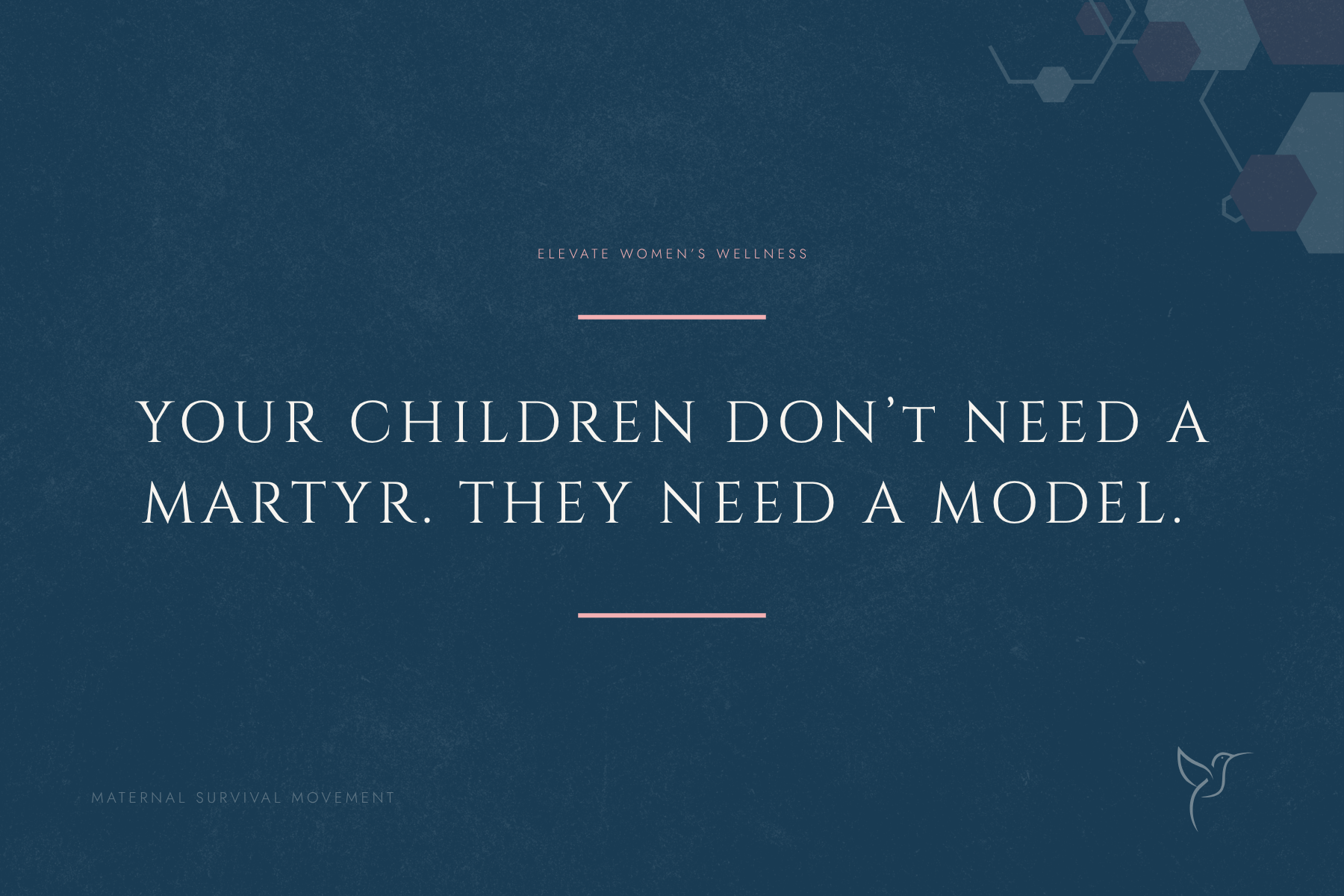 Your Children Don't Need a Martyr. They Need a Model.