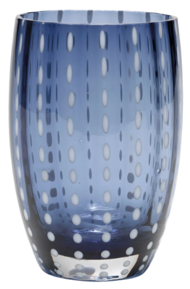 Navy Water Glass