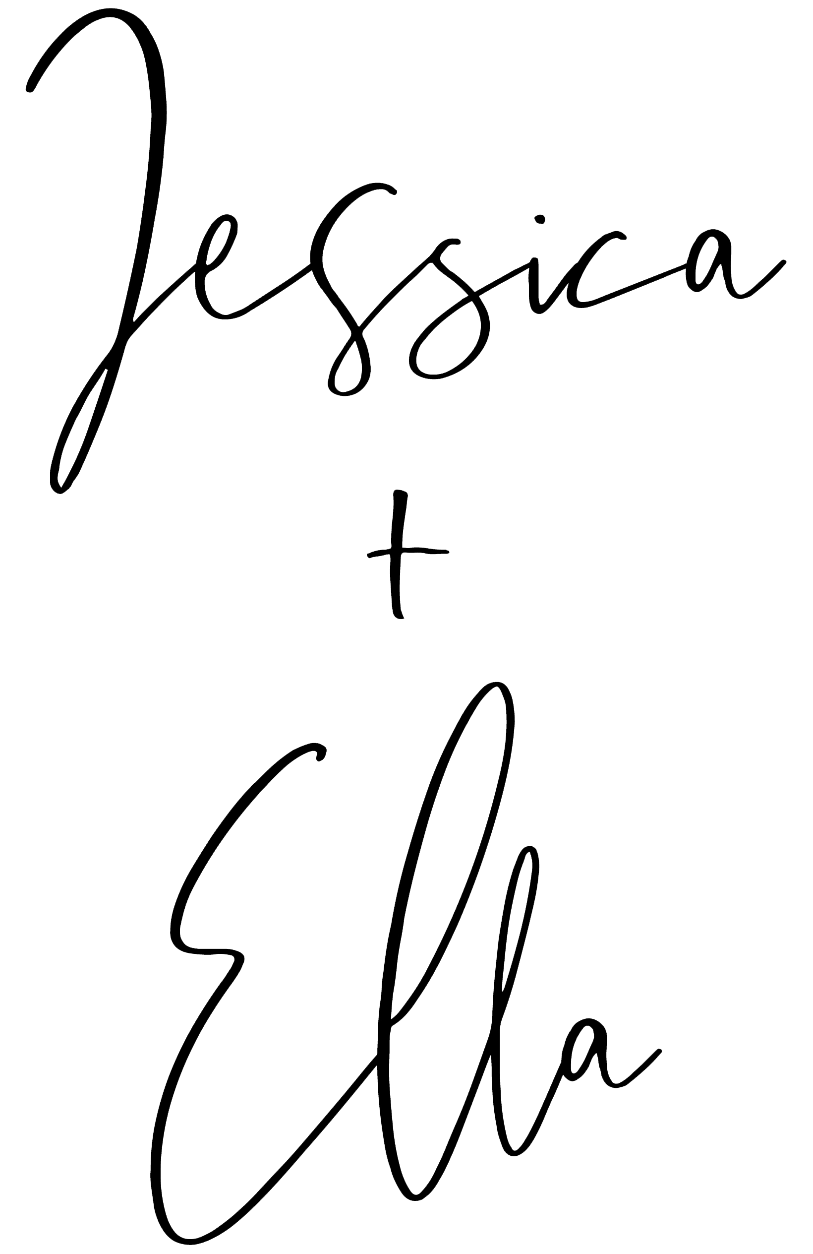 Text reading 'Jessica + Chia' in a script font.