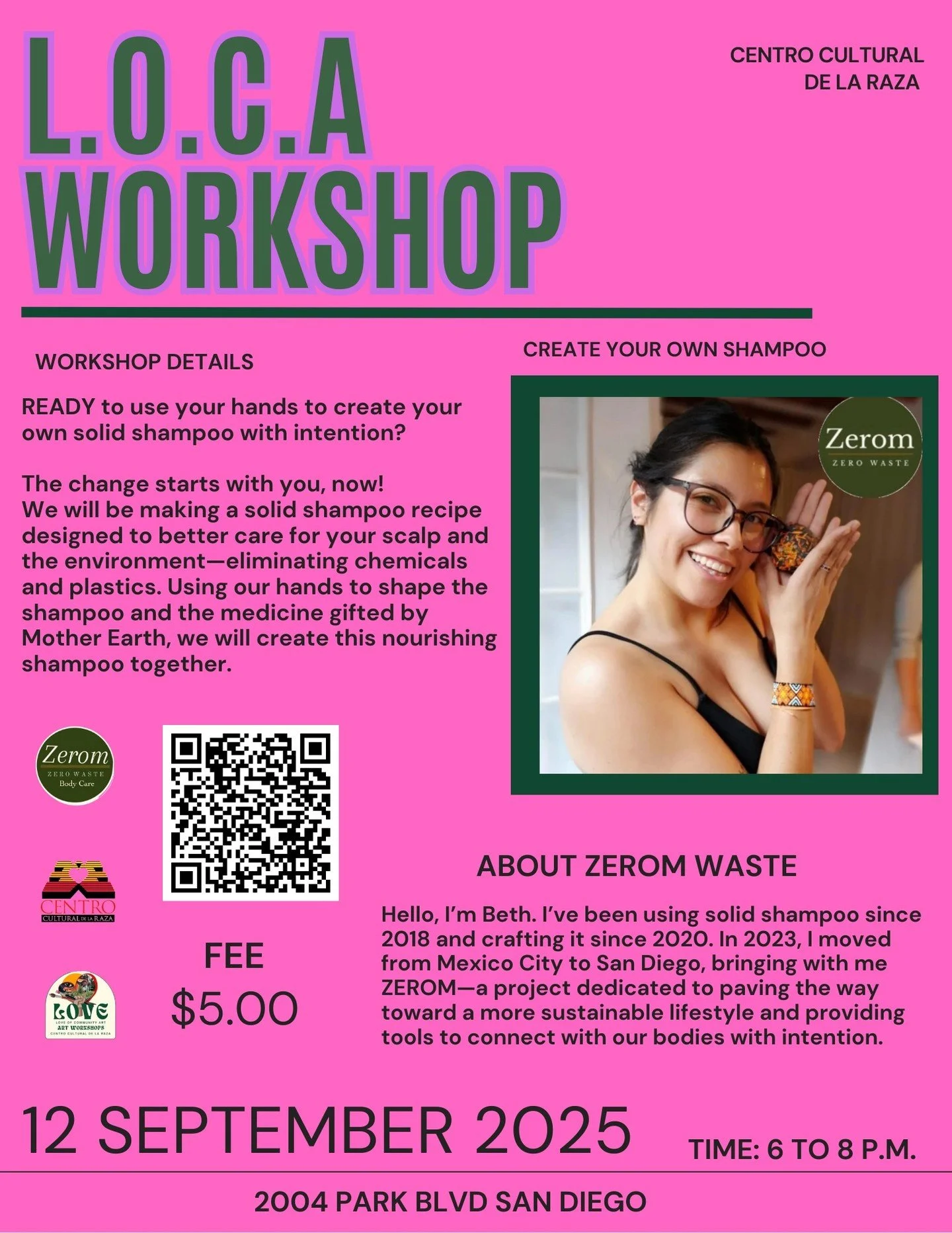 ✨ Hey everyone! ✨
We&rsquo;re excited to invite you to our L.O.C.A (Love of Community Arts) Workshop 💜
🧼 This time, we&rsquo;ll be hosting a solid shampoo&ndash;making workshop with ZEROM, focusing on zero-waste practices.
🌱 Come create, learn, an