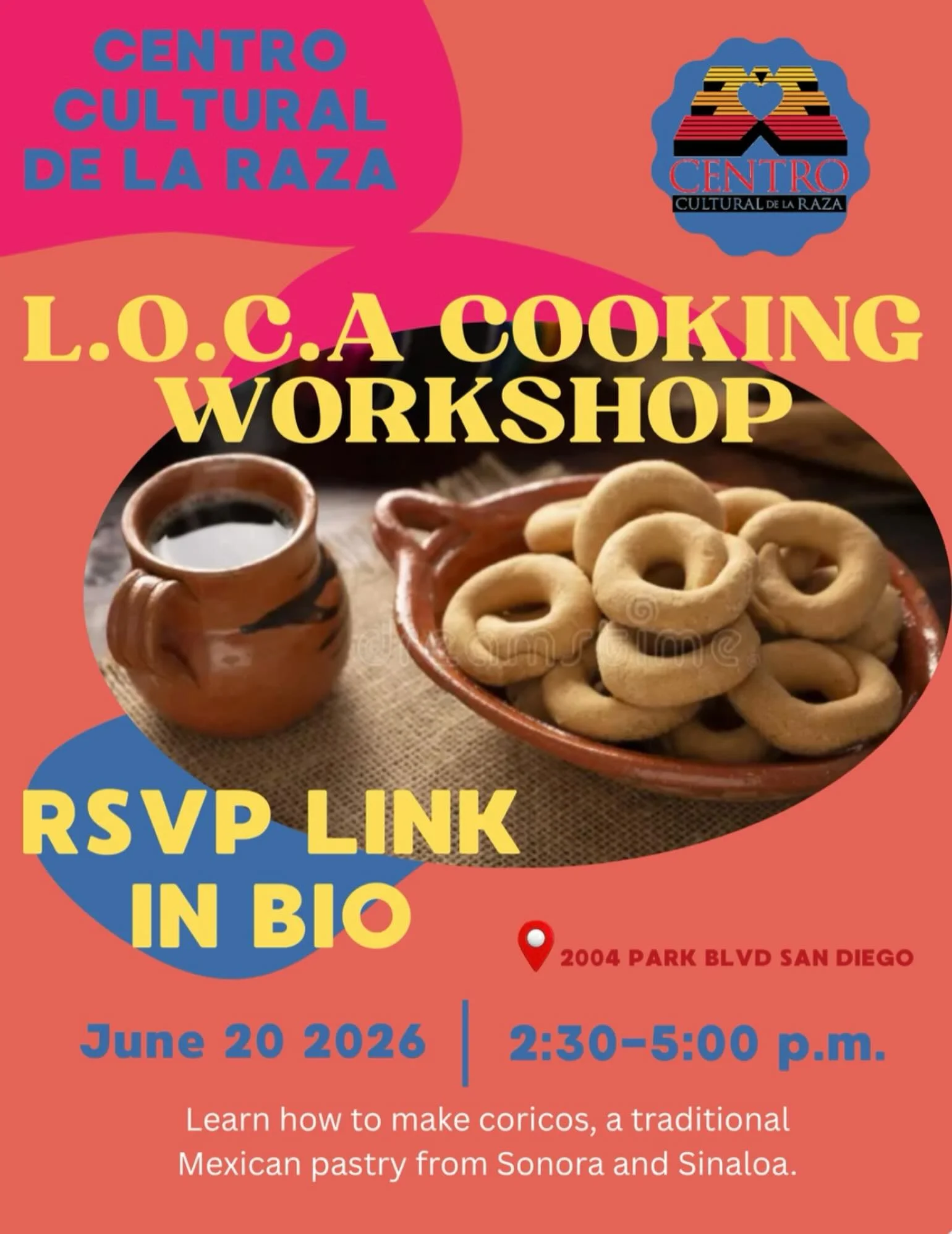 Love of Community Arts Cooking Workshop 🍴 Taller de Cocina de Love of Community Arts 🍴con/with maestra:  Maria Elena Galvez. 

&iexcl;Acomp&aacute;&ntilde;anos en este taller especial de cocina para aprender a hacer coricos! Encuentra el enlace en 