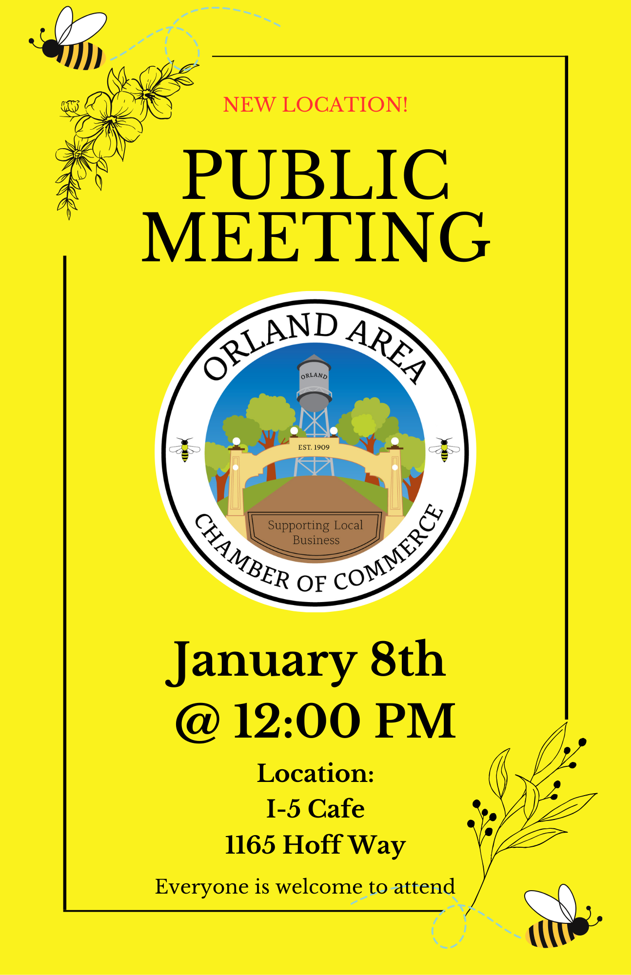Orland Chamber Public Meeting