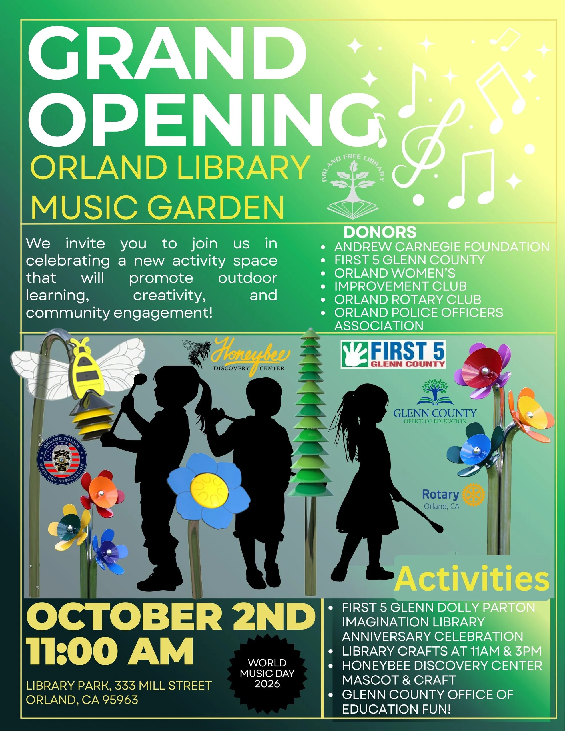 Music Garden Grand Opening — Orland