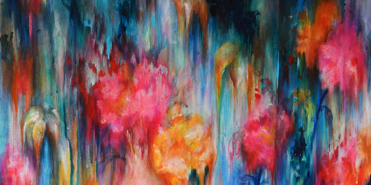 Detail from La Psyché de la mémoire (The Psyche of Memory), acrylic on canvas, 54 × 74 cm.