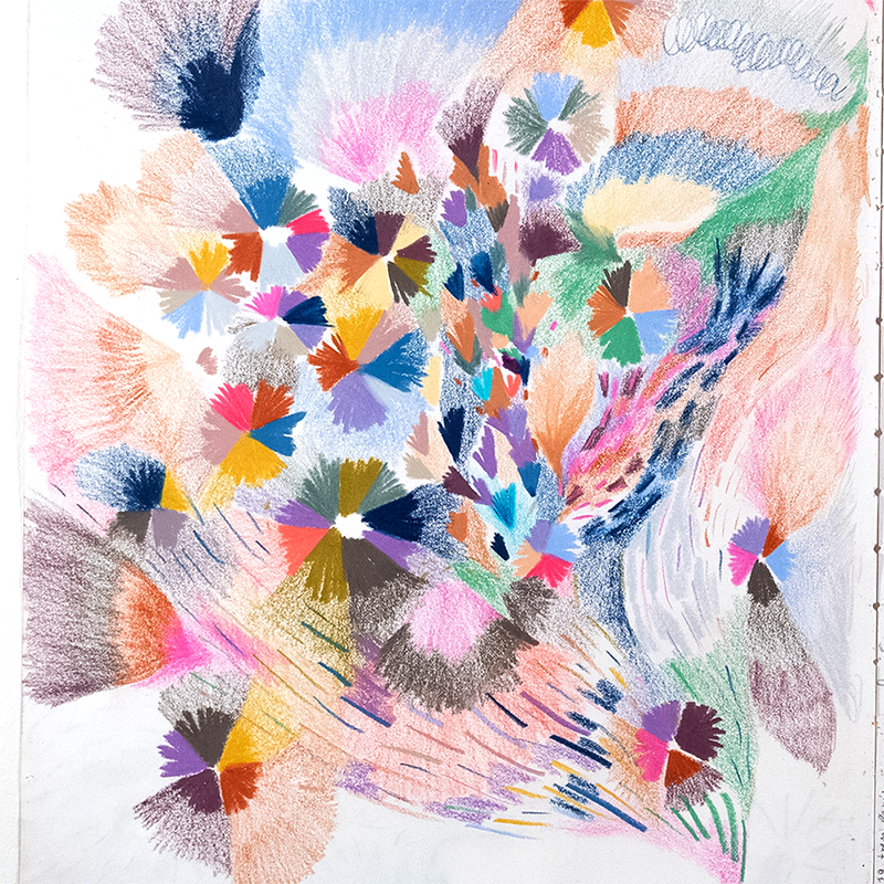 No-title, colored pencils on paper, 24 × 32 cm