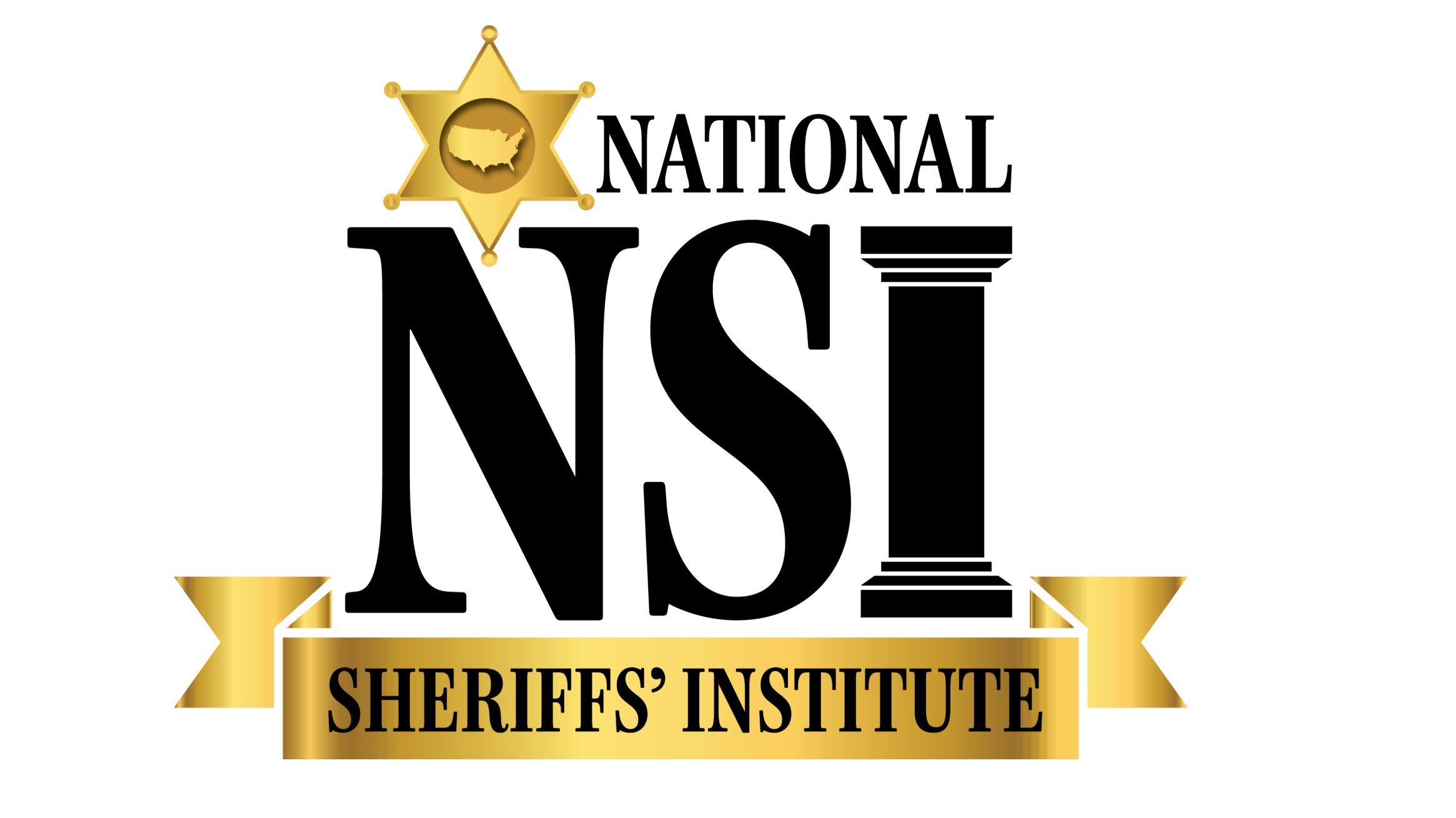 National Sheriffs' Institute (NSI) logo with a gold sheriff's star and gold banner