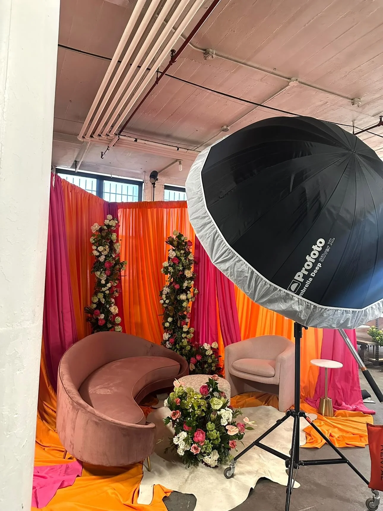 Colorful, Luxury Portrait Station for Weddings in NYC and Destinations