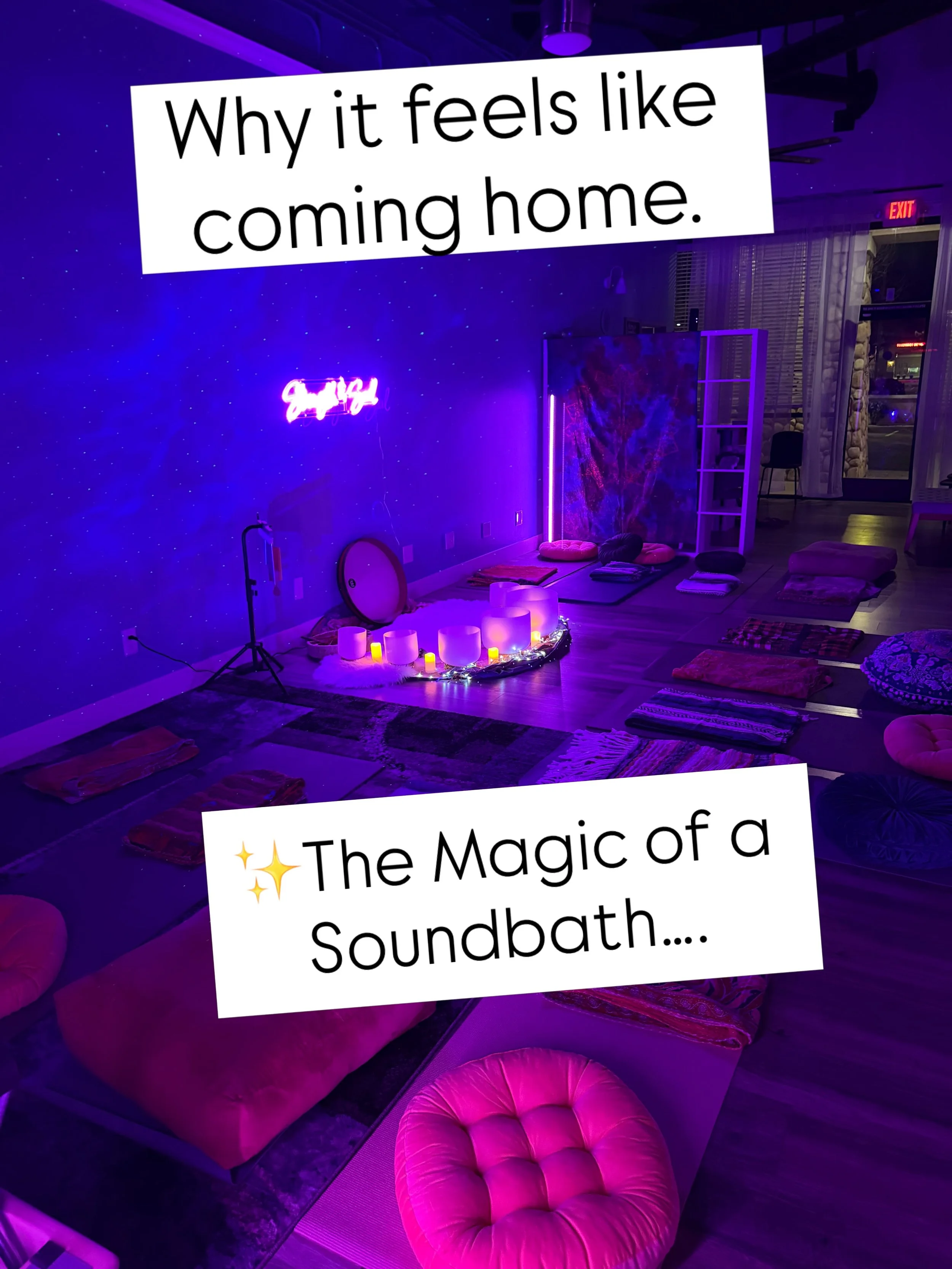 In the resonance of a soundbath, we remember who we are. 

Not the roles we play or the noise we carry&mdash;but the stillness beneath it all. 

This is home. 

This is magic. 

Join us Saturday night at 7pm for a return home. Cacao Ceremony and Soun