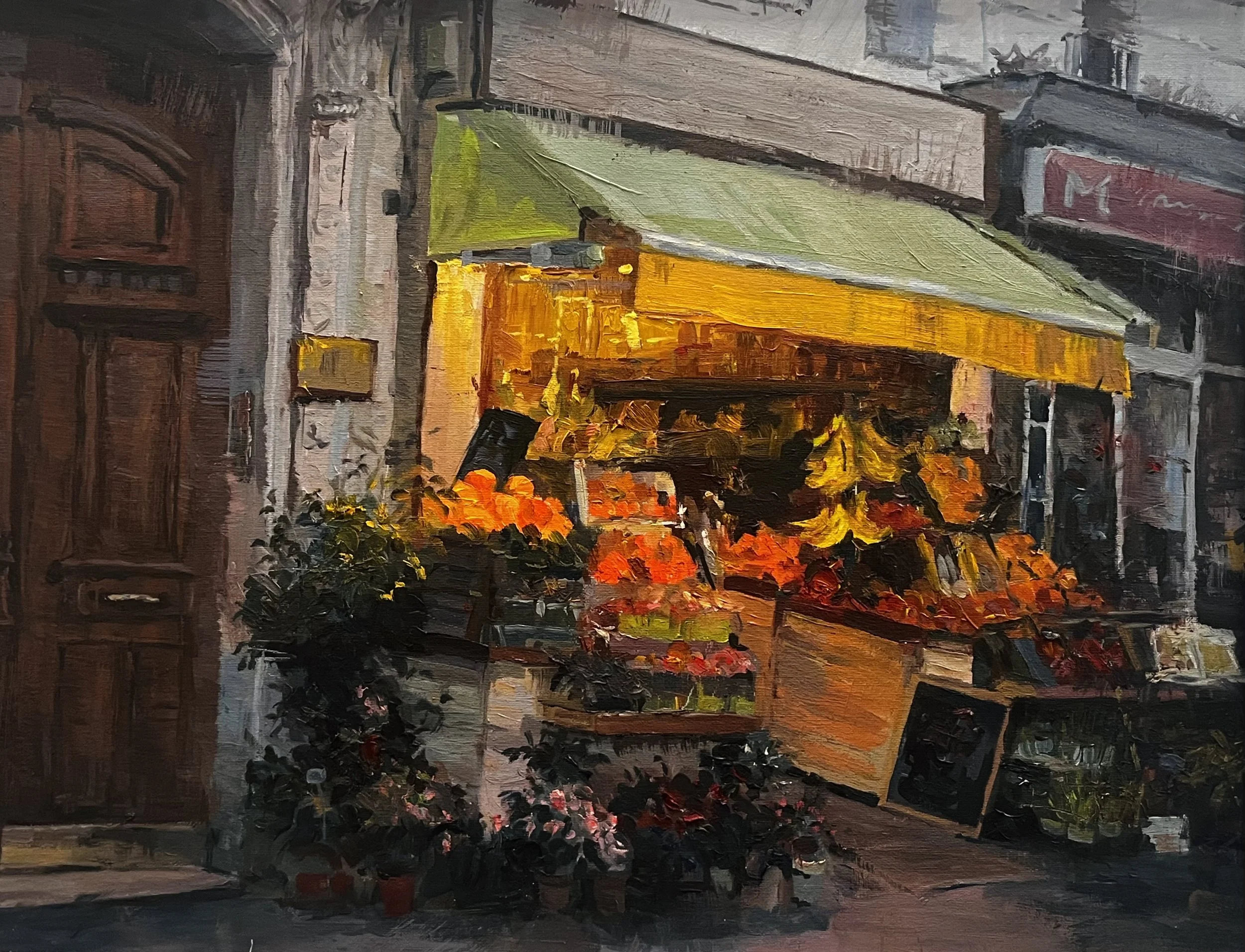 Fruit Stall
Oil on Canvas
18 by 24"