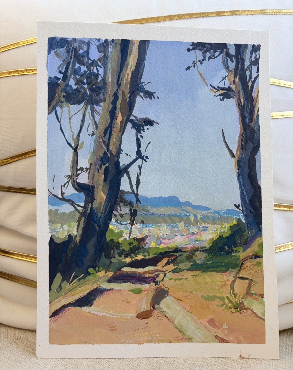 Sunset District Park Gouache Painting
