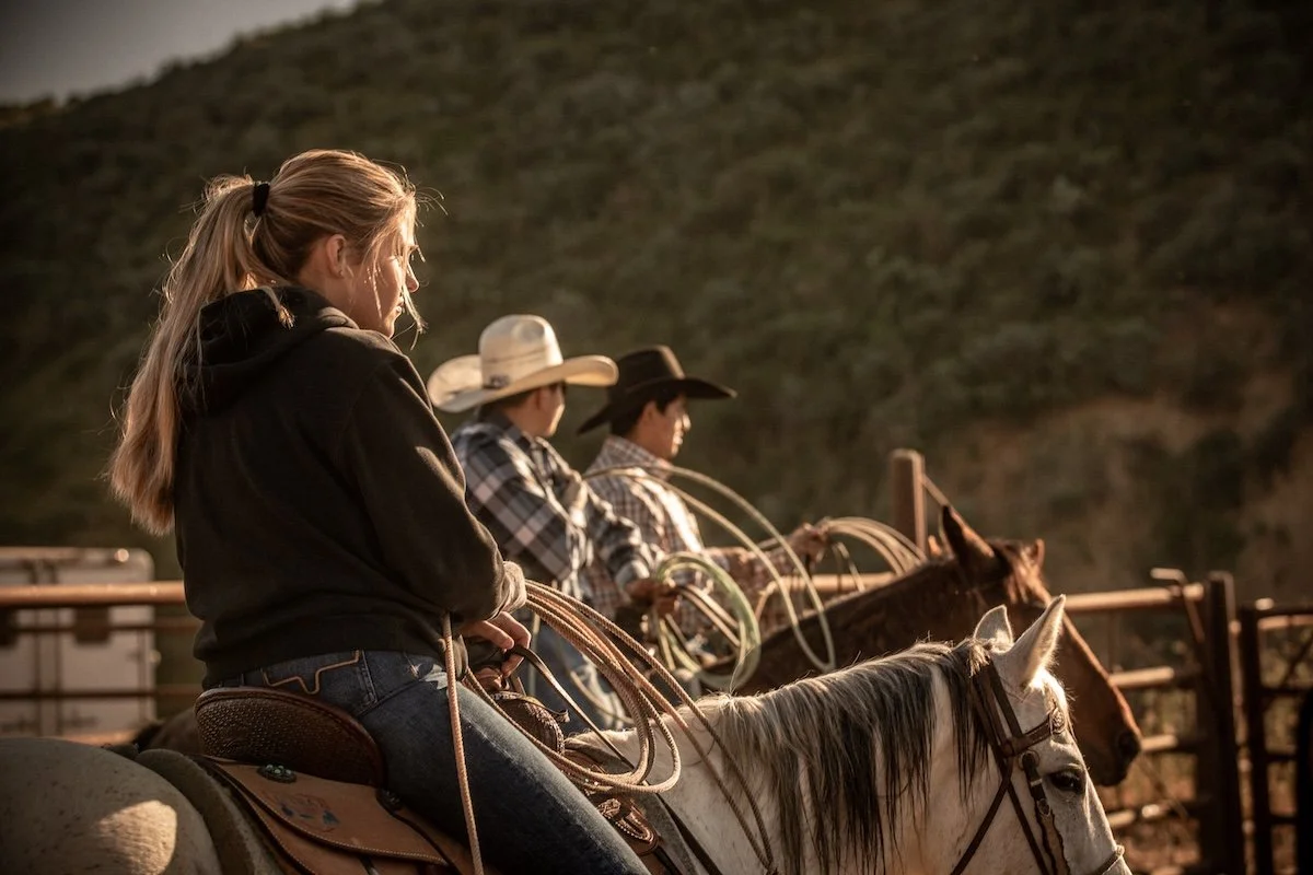 Ranchers Sit Horseback