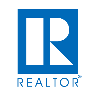 Realtor logo with a blue square background and a white stylized letter 'R'