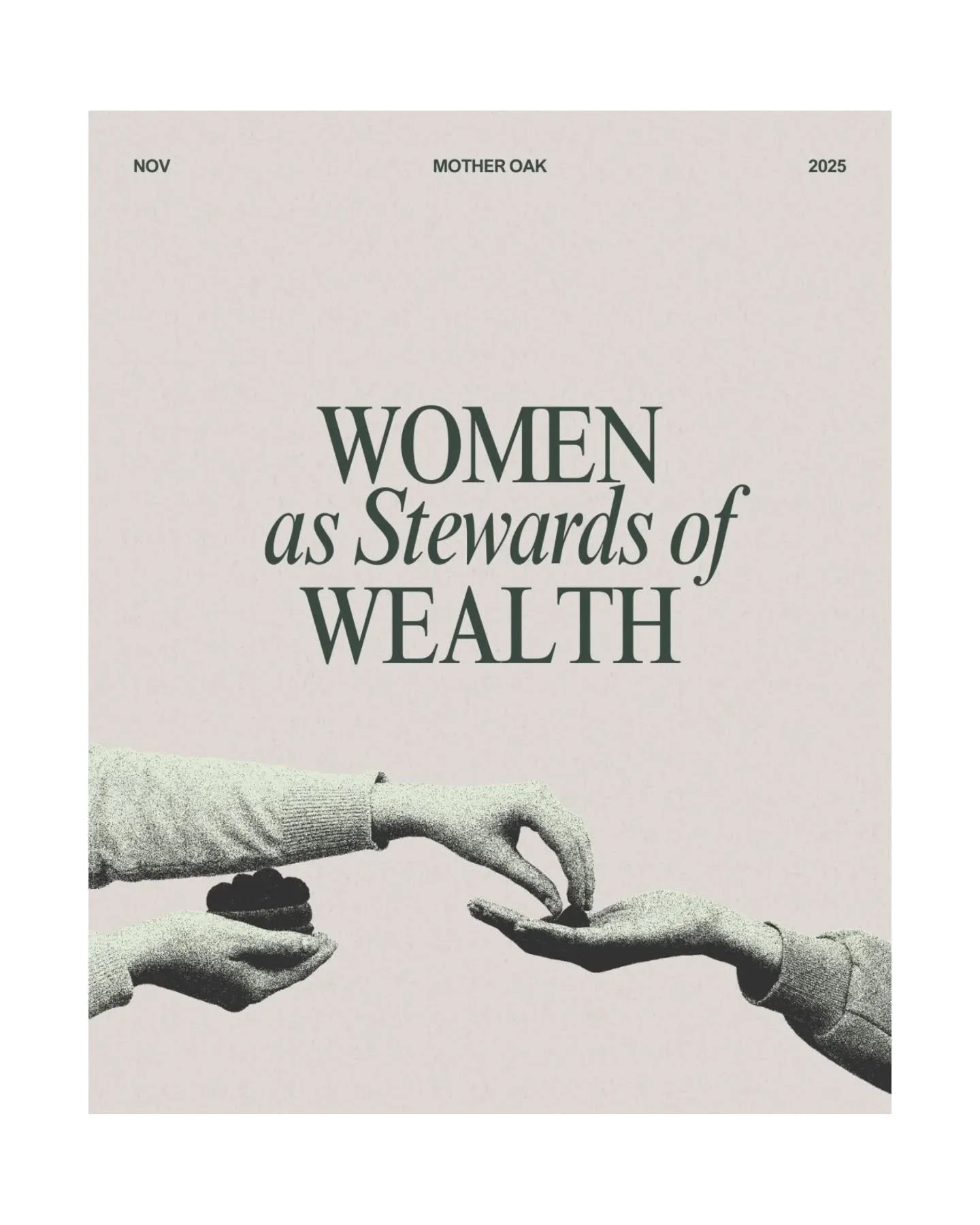 This month, we&rsquo;re exploring what it means to be stewards of wealth &mdash; not just holders of it. 

Wealth isn&rsquo;t only financial; it&rsquo;s relational, emotional, and communal. 

As women, we&rsquo;ve inherited systems built on scarcity.