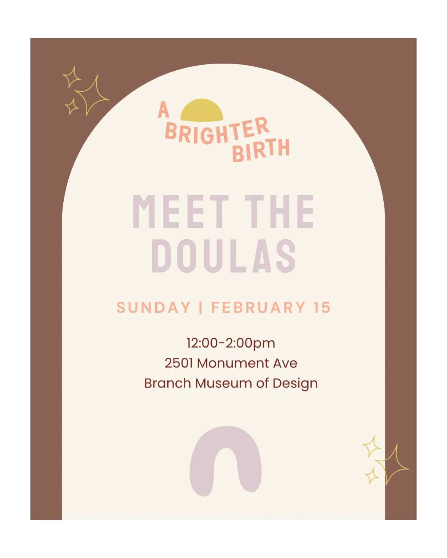 Come Meet the Doulas -

We're excited to connect with you all! Join us for this open house style event where we can all chat + mingle and you can ask all the questions while you get to know our doula team! 

Sunday February 15 | 12-2p 
Branch Museum 