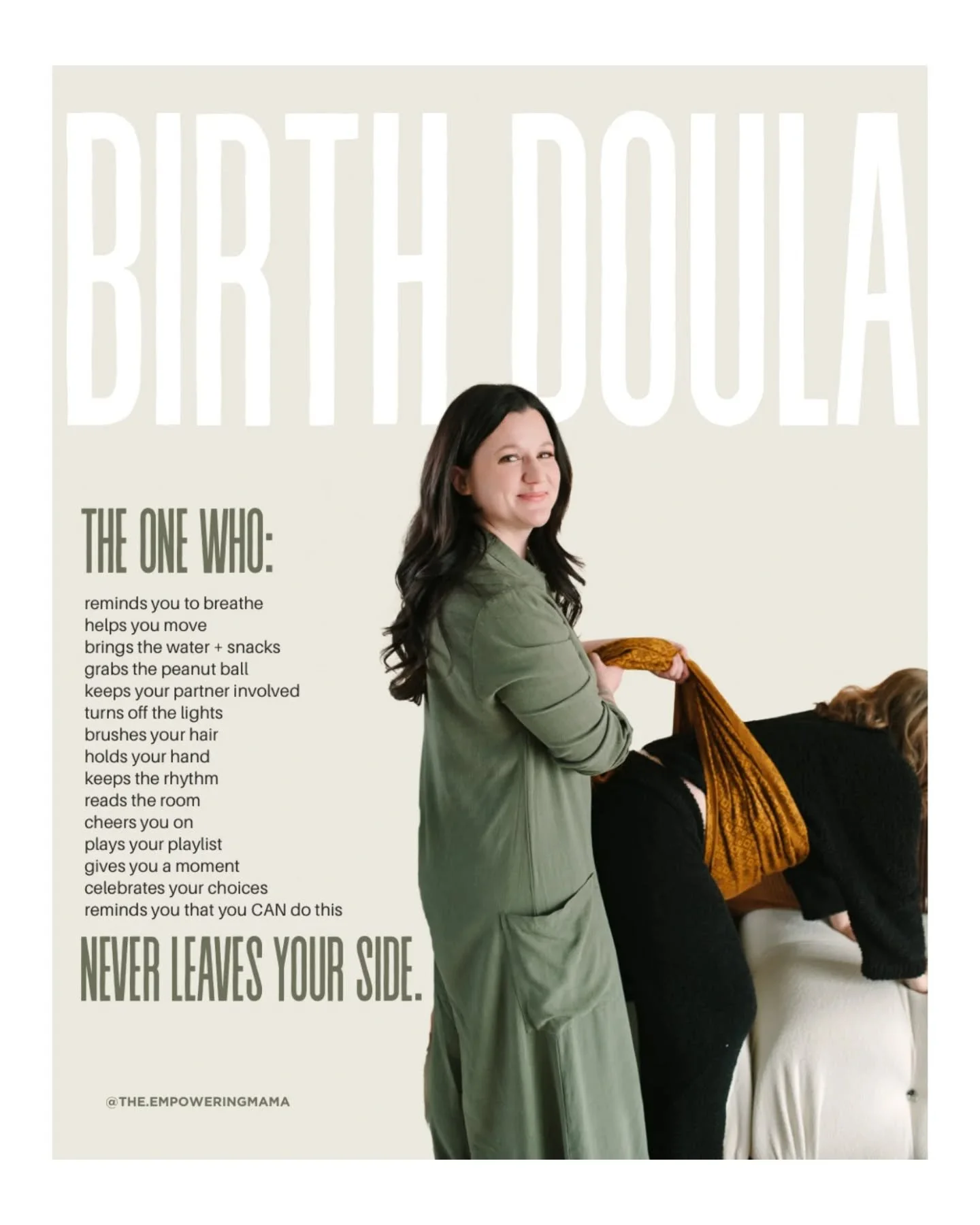 Being a birth doula is all of this, and so much more 💛 

Schedule a free birth consultation with @the.empoweringmama to learn how she can support you and your birth!