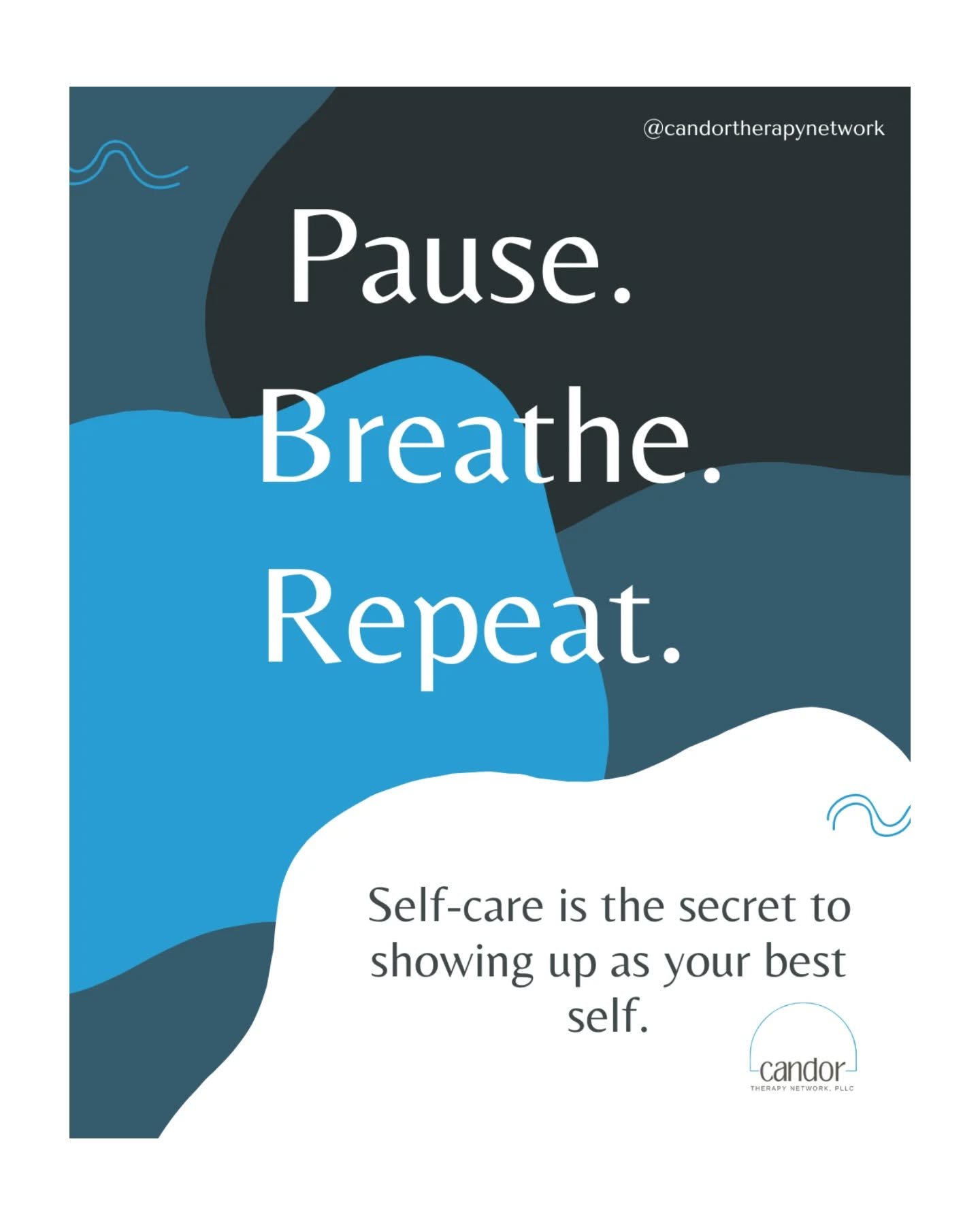 Pause. Breathe. Repeat. Small moments of self-care can shift everything&mdash;how we respond, how we connect, how we care for ourselves and others. You don&rsquo;t have to do it alone. 💛 

Learn more about therapy and support at Candor Therapy Netwo